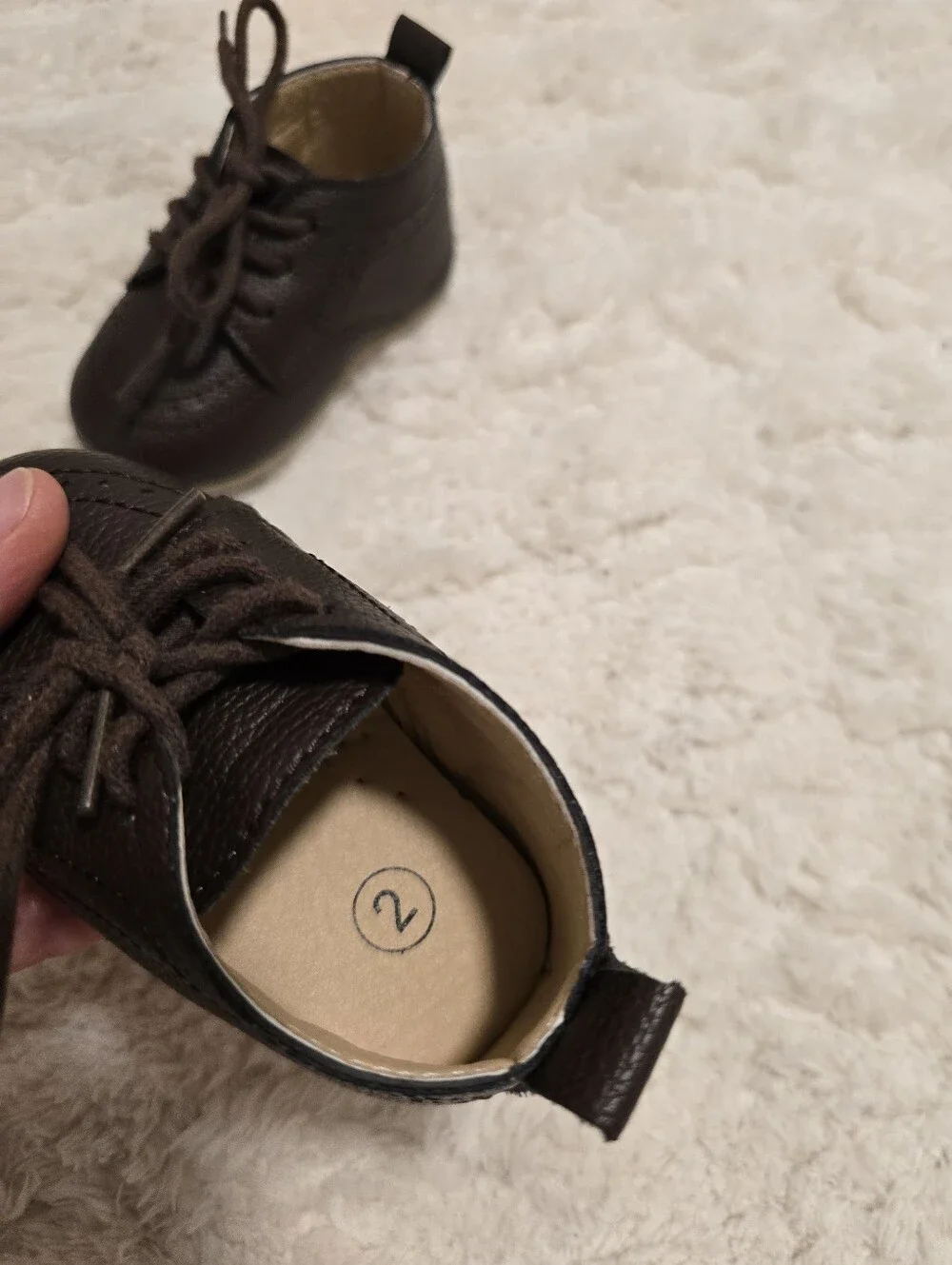 Kids Brown Lace-Up Shoes